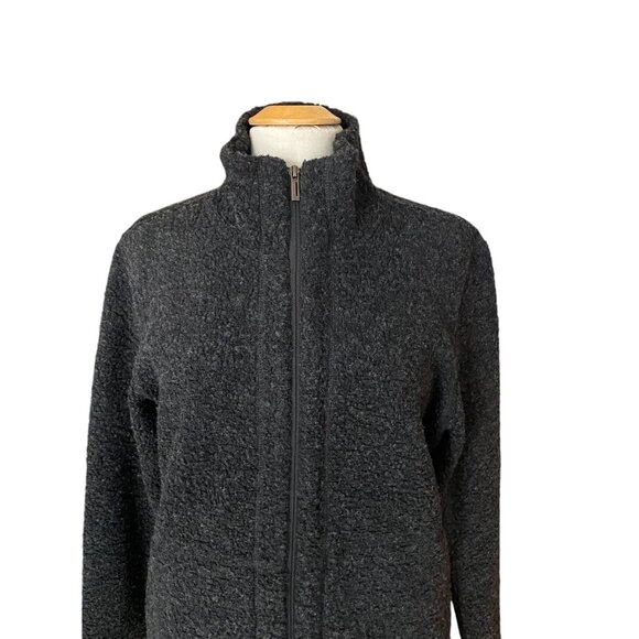 Nau Randygoat Wool Blend Full Zip Jacket Charcoal Gray Shearling Gorpcore Ski-L - Picture 3 of 14